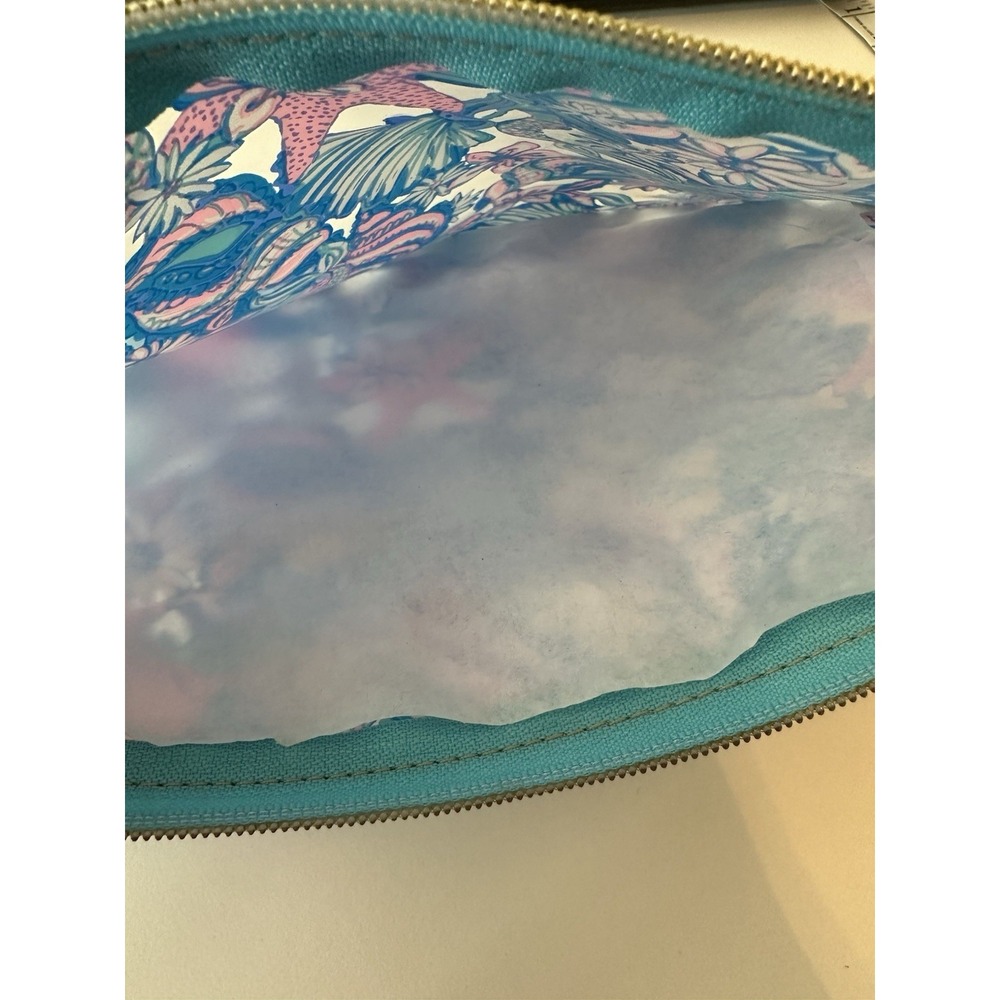 Lilly Pulitzer Makeup Case Travel Toiletries Bag Clear Plastic Floral NWOT - Picture 4 of 7